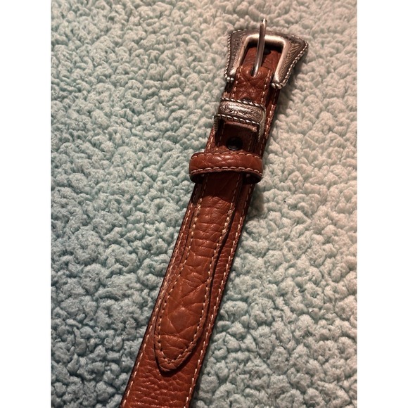 Vintage 1995 American Bison Western Belt With Silver Plated Buckle Size 40 RARE